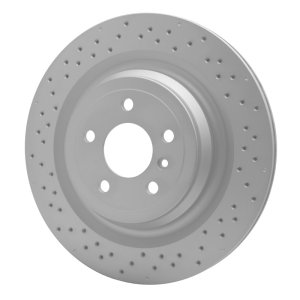 Mercedes-Benz GL550 Brake Rotor (1) - Rear - R1 Concepts - GeoSPEC Coated - Drilled - 2013